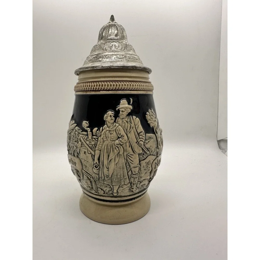 Vintage West German Beer Stein With Pewter‎ Lid EUC! Vintage